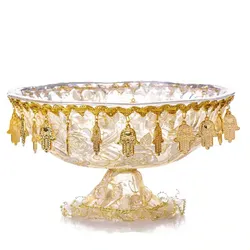 גביע חינה פלסטיק - עיטור חמסות זהב