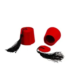 6 קופסאות תרבוש מיני - אדום