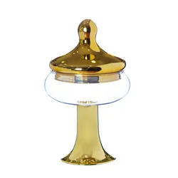 כלי פלסטיק על רגל זהב גובה 28 ס"מ