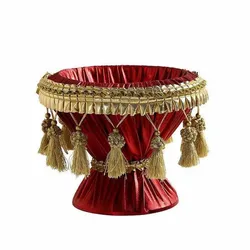 גביע פלסטיק חינה מצופה בד -בורדו