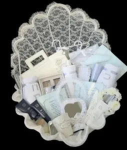 סלסלת צדפה ענקית לחתן ולכלה מהודרת ויוקרתית.