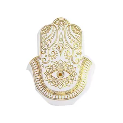 חבילת 16 מפיות נייר בצורת חמסה - זהב