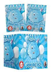 צמר גפן מתוק בטעם פטל 24 יחידות בקופסא כ-2.49 ש"ח ליחידה.