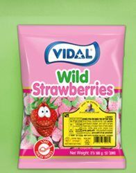 גומי תות גדול חמוץ מסוכר - חצי קילו