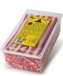 לקריץ שטוח בטעם תות בננה - 1.3 קילו כ-165 יחידות. כ-0.23 אג' ליחידה.