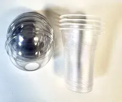 כוסות לברד מכסה וגביע 1000 יחידות בקרטון. מחיר ליחידה 0.313 אג'.